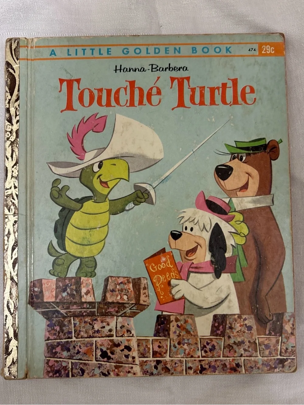 VTG 1961,62,64 bundle 3 HANNA BARBERA Little Golden Book Yogi Bear Touche PeterP